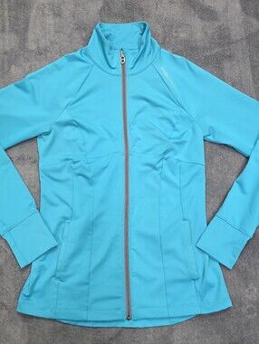 Under Armour All Season Gear Semi-Fitted Turquoise Full Zip Jacket Womens Size M